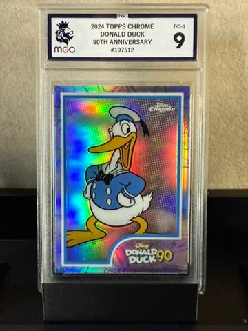 Donald Duck – 2024 Topps Chrome 90th Anniversary – MGC 9