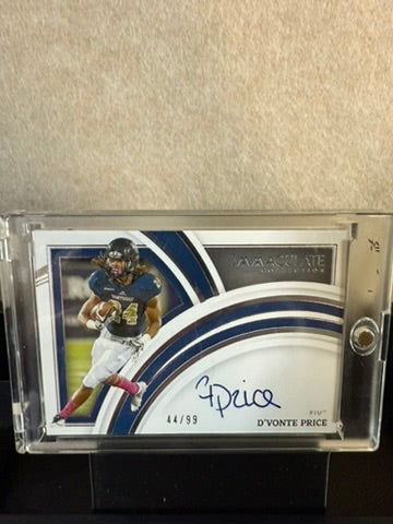 2022 Panini Immaculate D’Vonte Price Rookie Auto – 44/99