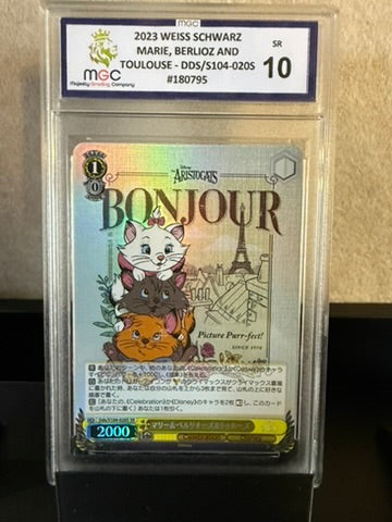 2023 Weiss Schwarz Aristocats "Bonjour" – SR DDS/S104-020S – MGC 10 Graded