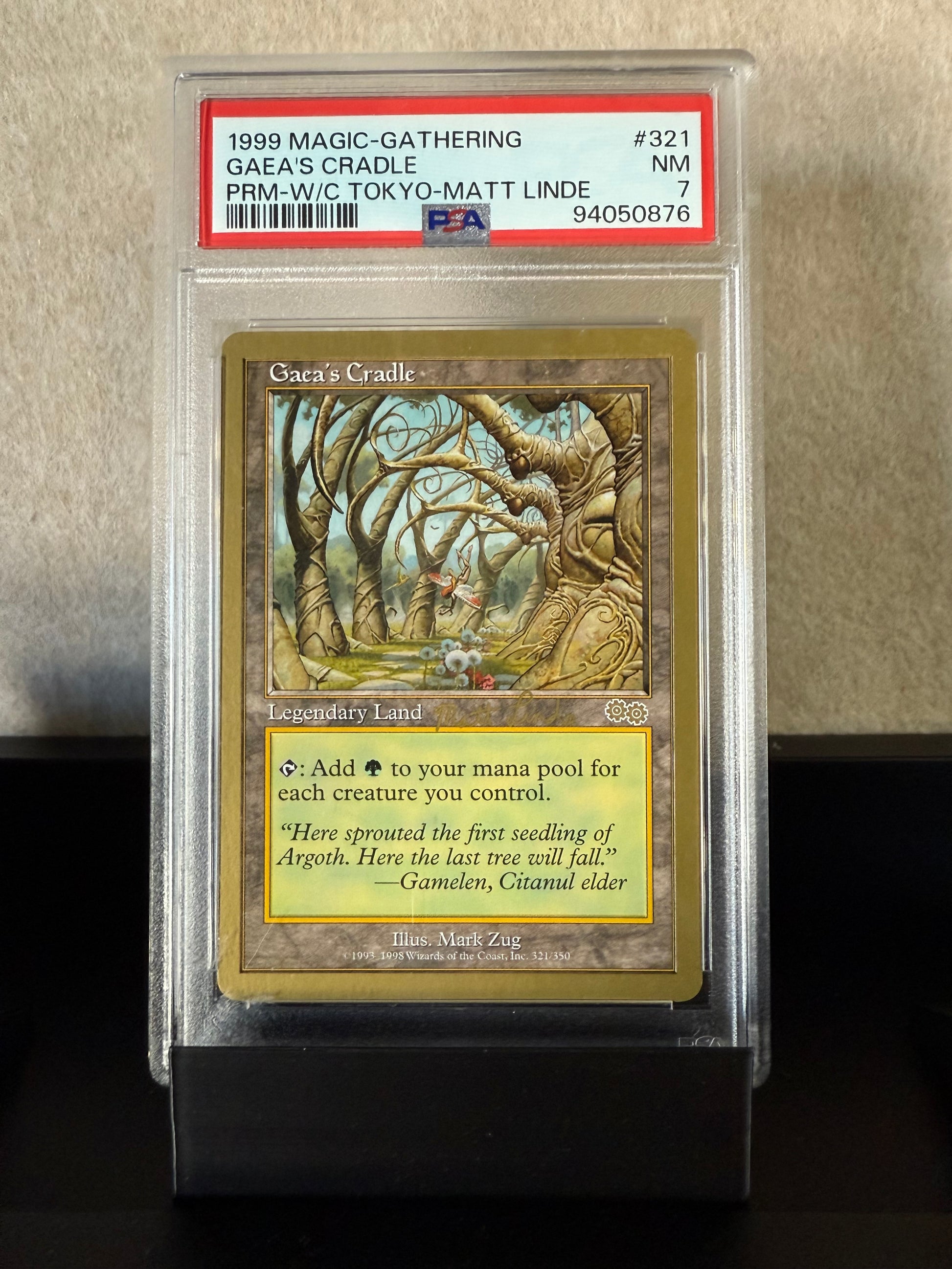 1999 Magic: The Gathering Gaea’s Cradle Promo – PSA 7 NM (Tokyo Matt Linde Prize)