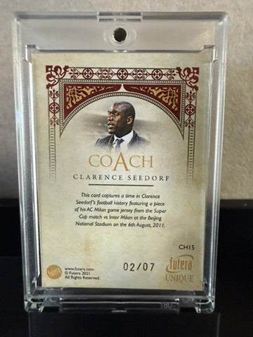 Clarence Seedorf “Coach” Memorabilia Relic Card – Rare Manager