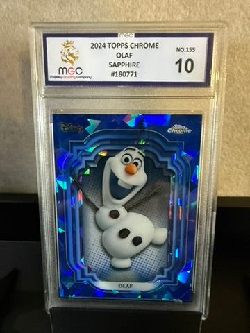 2024 Topps Chrome Sapphire Olaf – Card #155 – MGC 10 Graded