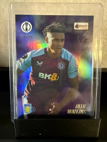 Ollie Watkins – Merlin Chrome UEFA Purple Refractor /99 (Aston Villa)