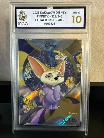 2025 Kakawow Disney – Finnick Flower Card AD – MGC 10 Gem Mint (#313/345)