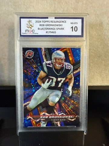2024 Topps Resurgence Rob Gronkowski – Blue/Orange Spark – MGC 10