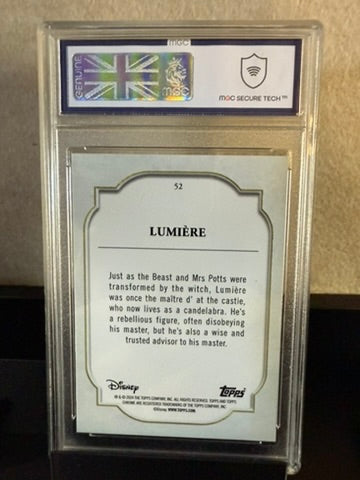 2024 Topps Chrome Disney – Lumiere Sapphire – MGC 9 Mint