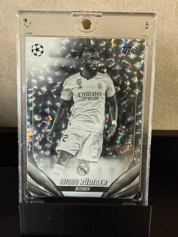 Antonio Rüdiger 2022/23 Topps Chrome UCL – Black & White Sparkle Refractor – Real Madrid