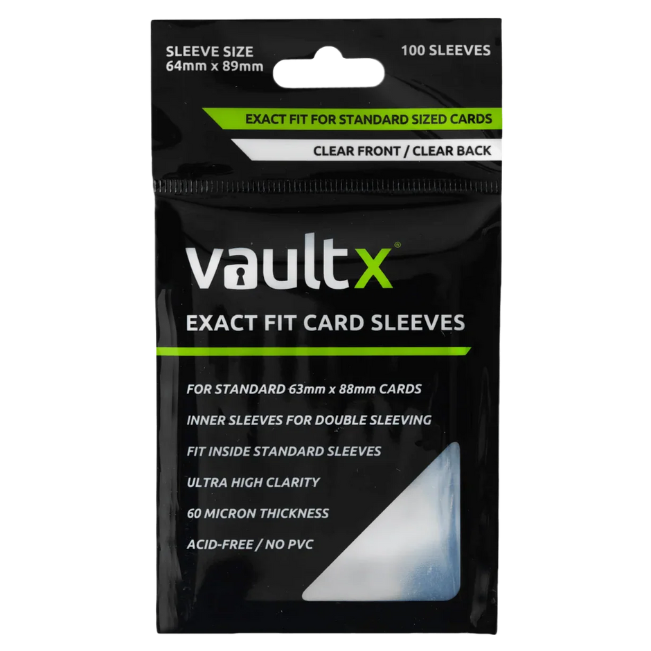 VaultX Exact Fit Standard Card Sleeves - 100