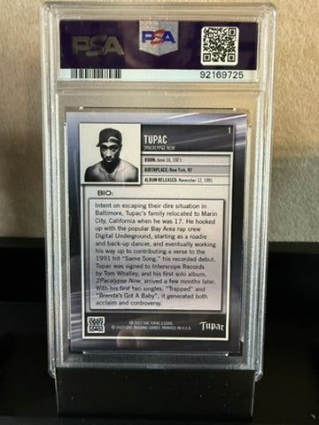 2023 G.A.S. Tupac Shakur #1 – PSA 8 NM-MT – Hip-Hop Icon Collector Card