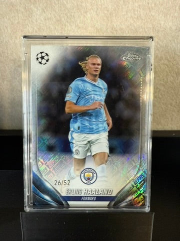 Erling Haaland – 26/52 Refractor – Topps Chrome UCL – Manchester City