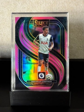 Brennan Johnson – 2023 Panini Select – Tottenham Hotspur – Pink Parallel