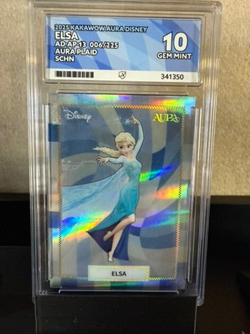 2023 Kakawow Disney Aura – Elsa Aura Plaid /225 – Graded 10 GEM MINT