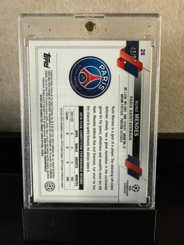 Nuno Mendes 2022/23 Topps Chrome “Future Stars” – Orange Cracked Ice Parallel – PSG