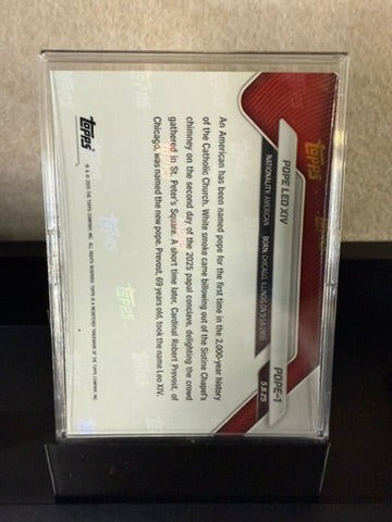 Topps Now – Pope Leo XIV – 1st American Pope – “Habemus Papam” – 5.8.23