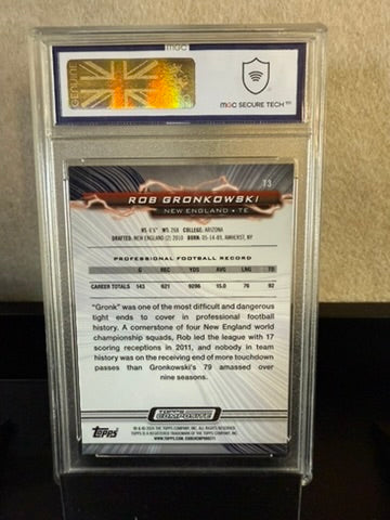 2024 Topps Resurgence Rob Gronkowski – Blue/Orange Spark – MGC 10