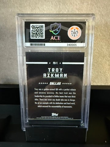 2024 Topps Finest Troy Aikman – Sky Blue /150 – Field Generals – Graded 8 NM-MT
