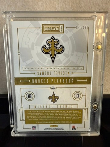 Michael Thomas – Playbook Dual Jersey Relic Card (New Orleans Saints)