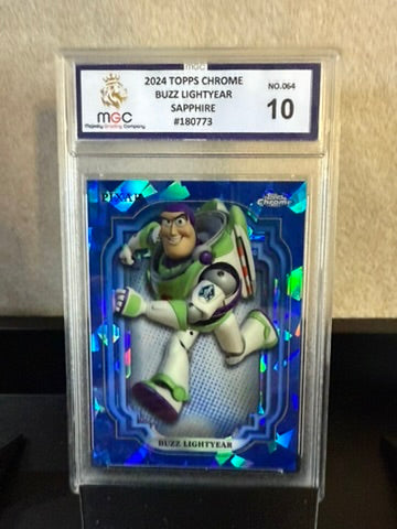 2024 Topps Chrome Disney "Buzz Lightyear" – Sapphire Edition #064 – MGC 10 Graded
