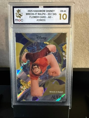 2025 Kakawow Disney – Wreck-It Ralph Flower Card /345 – MGC 10 Gem Mint