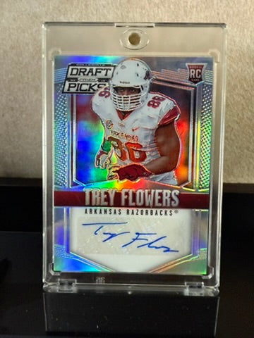 2015 Panini Prizm Draft Picks Trey Flowers RC Auto – Silver Prizm