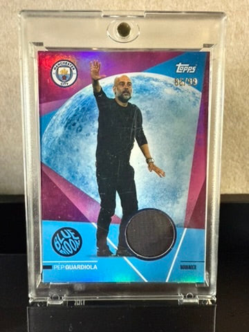 Pep Guardiola Blue Moon Relic – Topps Manchester City /99 – Manager Match-Worn Memorabilia
