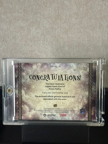 2025 Cosmos Harry Potter Draco Malfoy Costume Relic Card – Teal Robe Swatch