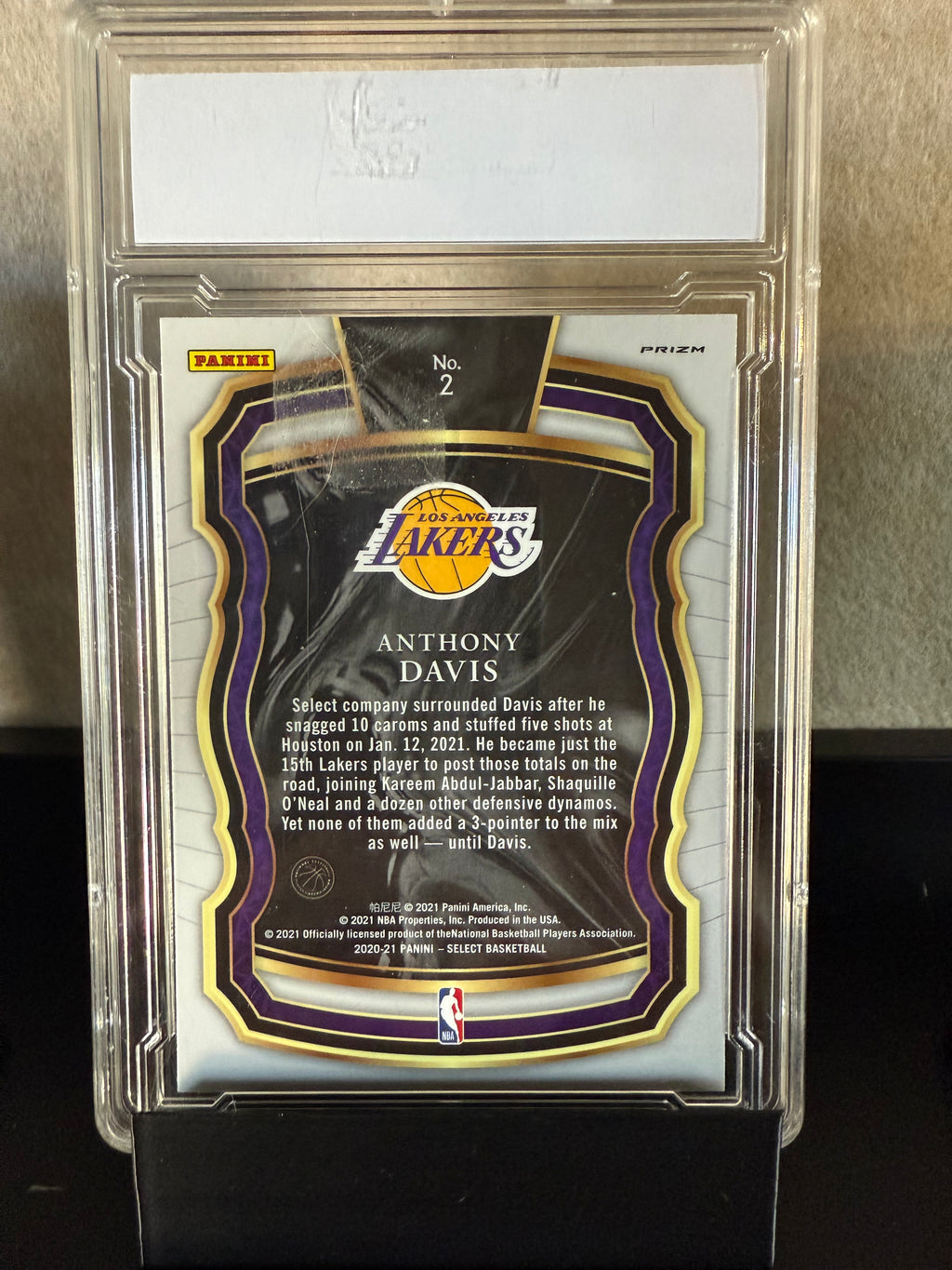 2020-21 Panini Select – Anthony Davis – Select Company – Silver – MPE 10 GEM/MT