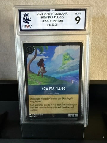 2024 Disney Lorcana "How Far I'll Go" League Promo – MGC 9 Graded
