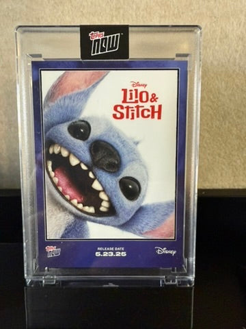Topps Now Disney Lilo & Stitch Promo Card – 2025 Movie Teaser – Stitch Artwork – Release Date 5.23.25