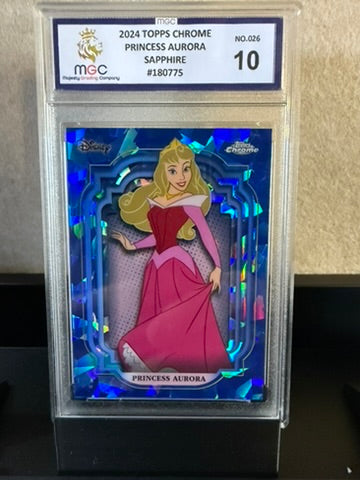 2024 Topps Chrome Disney – Princess Aurora Sapphire – MGC 10 Gem Mint