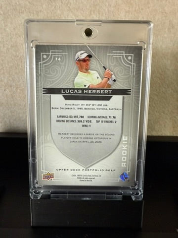 Lucas Herbert Rookie Card 319/399 – 2022 Upper Deck Stature Golf – RC Parallel