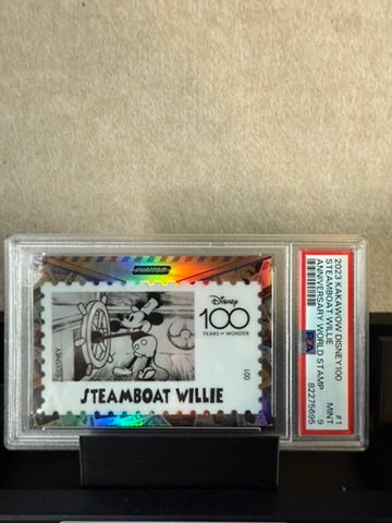 Steamboat Willie – 2023 Kakawow Disney 100 – Anniversary World Stamp – PSA 9 Mint