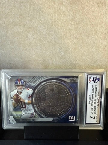2014 Topps NFL Eli Manning – Breast Cancer Awareness Relic /50 – MGC 7