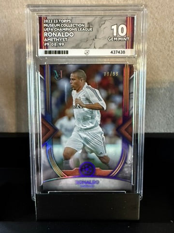 2022-23 Topps Museum Collection Ronaldo Amethyst /99 – Gem Mint 10 Graded