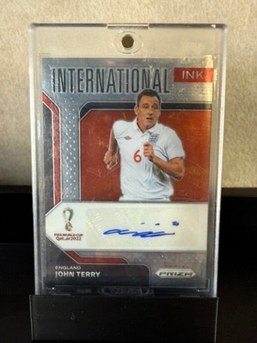 John Terry England International Ink Auto – Panini Prizm World Cup Qatar 2022 – Autograph Card