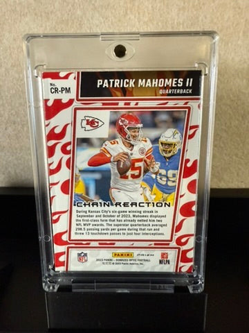 Patrick Mahomes II “Chain Reaction” Holo – Donruss Optic Football Insert
