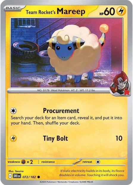 Team Rocket's Mareep (72)