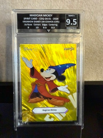 2024 Kakawow Disney 100 – Magician Mickey Spirit Card – Graded 9.5 (Mint+)