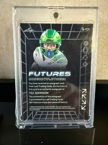 Tez Johnson – Leaf “Futures” Rookie Autograph Card