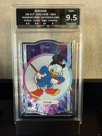 Scrooge McDuck – 2024 Disney 100 Cosmos Die-Cut (Kakawow) – Graded 9.5 Mint+