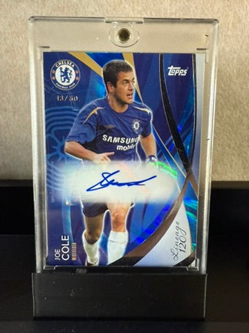 Joe Cole Auto – Topps Lineage Legacy /30 – Chelsea FC Legend – Blue Refractor Autograph