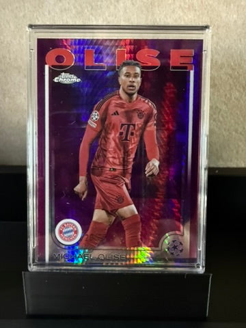 2023/24 Topps Chrome UEFA – Michael Olise Purple Mojo Refractor – Bayern Munich