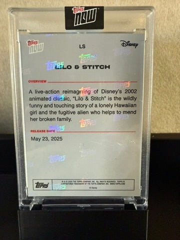 Topps Now Disney Lilo & Stitch Promo Card – 2025 Movie Teaser – Stitch Artwork – Release Date 5.23.25