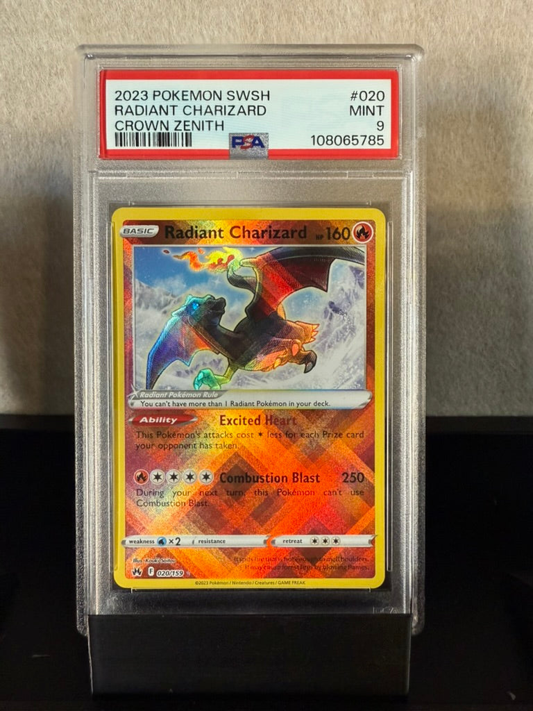 2023 Pokémon SWSH Crown Zenith Radiant Charizard – PSA 9