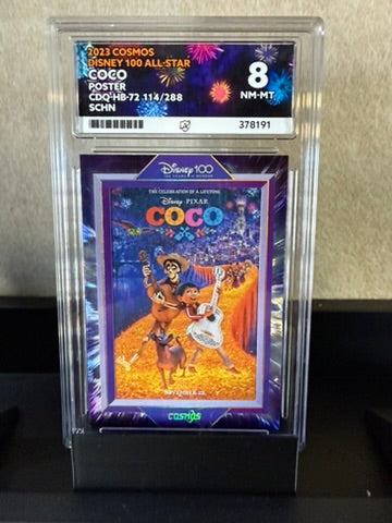 2023 Disney 100 All-Star – COCO Poster – Cosmos #114/288 – Graded 8