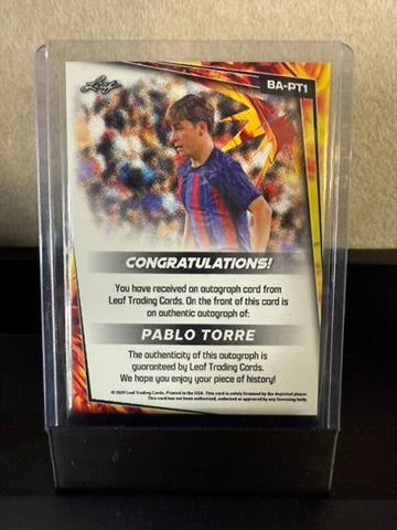 Pablo Torre – Leaf Soccer Autograph – FC Barcelona – Rookie Auto