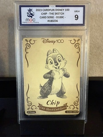 2023 Cardfun Disney 100 "Chip" – The Sketch Card Series D100C-UR14 – MGC 9 Graded