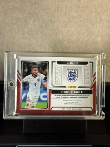 Harry Kane Obsidian Ink Autograph Dual Patch – England – Panini Obsidian