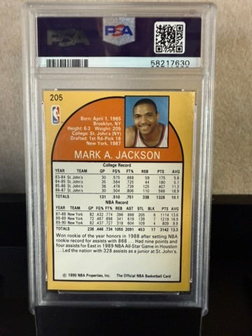 1990 Hoops Mark Jackson #205 – PSA 8 NM-MT – Menendez brothers