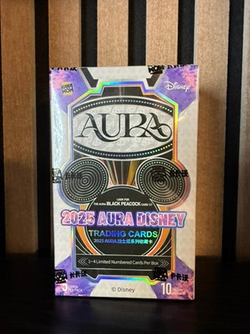 2025 AURA Disney Trading Card Box – Sealed (Black Peacock Series) | 4+ Numbered Cards